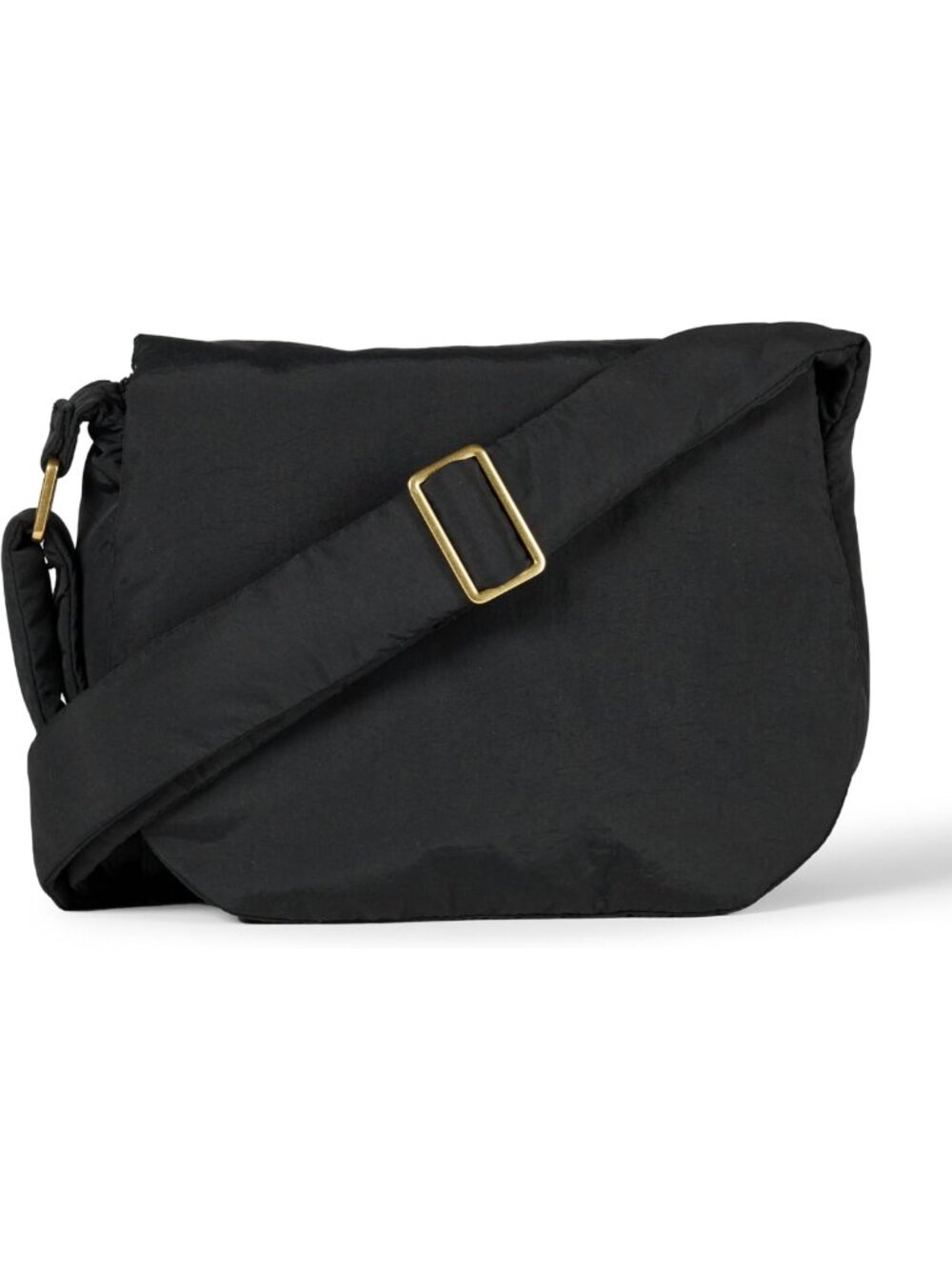 Lightweight Nylon Adjustable Crossbody Bag with Secure Zipper & Flap Closure
